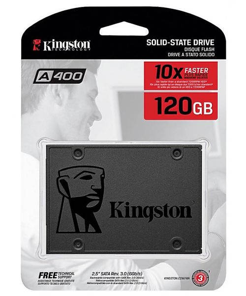 Kingston A400 жесткий диск SSD 120Gb, SATA III, 2.5".