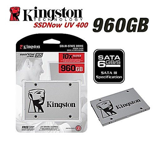 Kingston UV400 960G SSD unidad de disco duro, SATA III, 2.5 ".