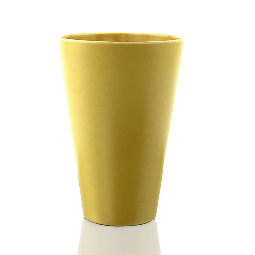 Многоразовая чашка из бамбукового волокна, жёлтая, 350 мл.