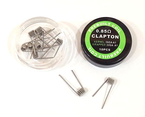 Prebuilt coil Demon Killer, Clapton coil, 26GA+32GA, 0.85Ohm, 10 pcs./box. Prebuilt coil Demon Killer, Clapton coil, 26GA+32GA, 0.85Ohm, 10 pcs./box.